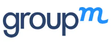 Logo bleu foncé et bleu clair Groupm