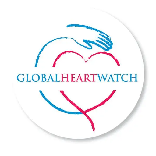 Logo Global Heart Watch bleu et rose