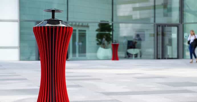 Cendriers d'entreprise rouges