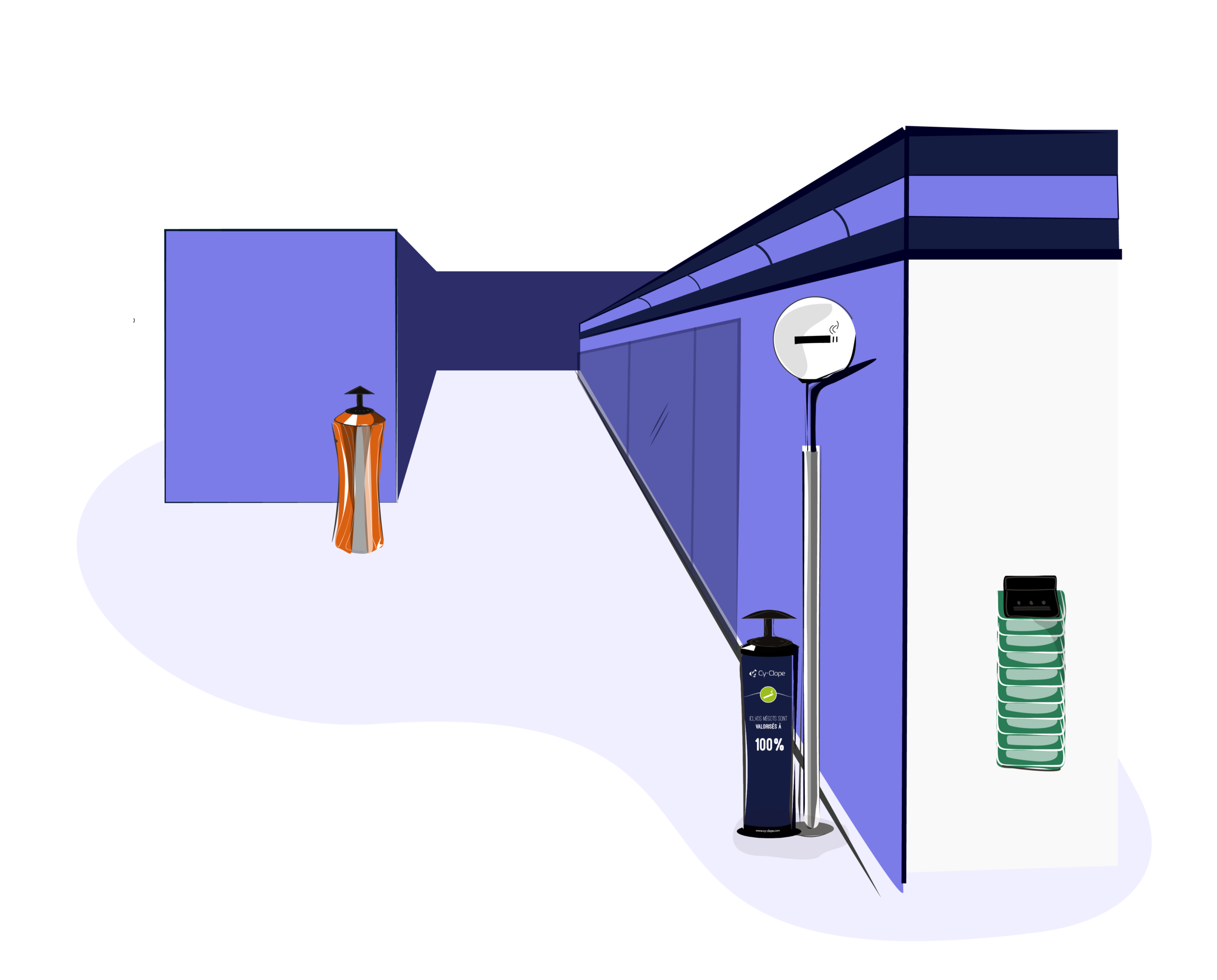 Espace fumeurs entreprise
