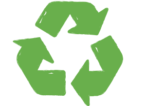 Illustration du logo recyclage de couleur verte