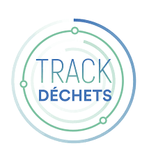 Logo Trackdéchets en bleu et vert.