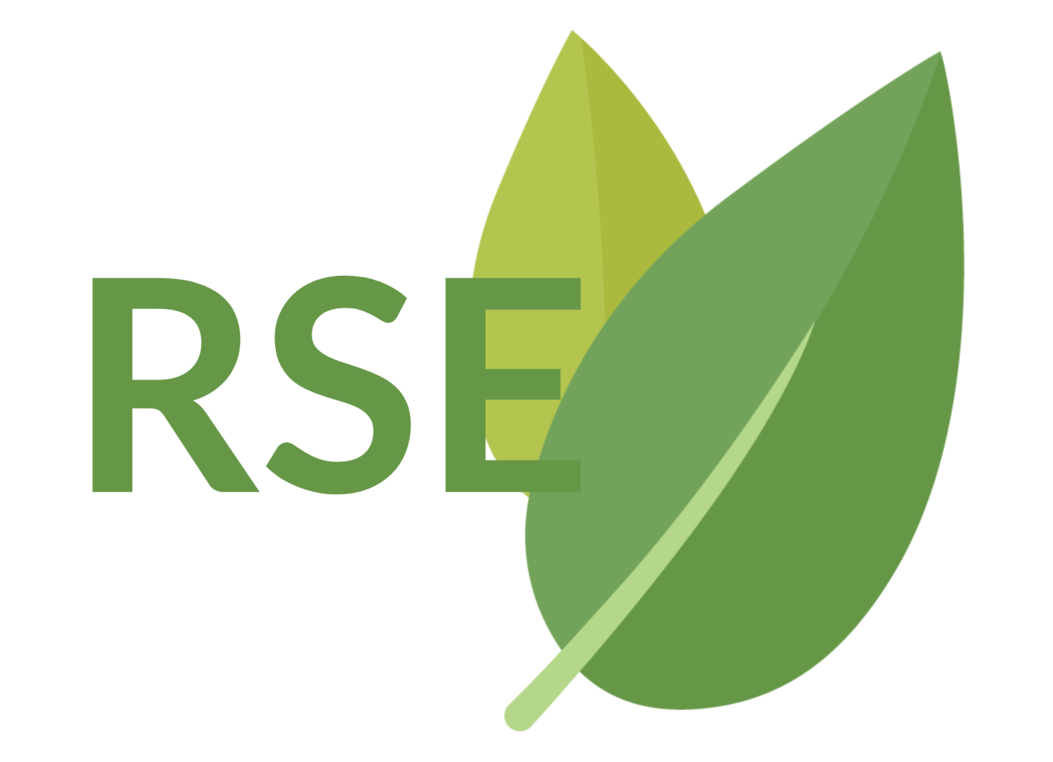 Pictogramme RSE de deux feuilles verte