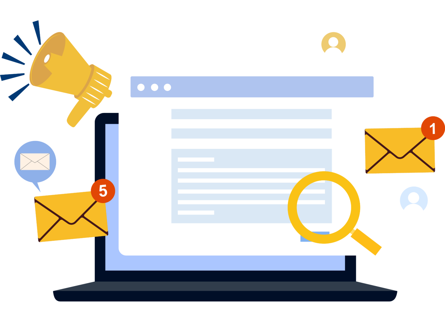 Pictogramme d'un ordinateur qui est sur le page d'un mail (1)