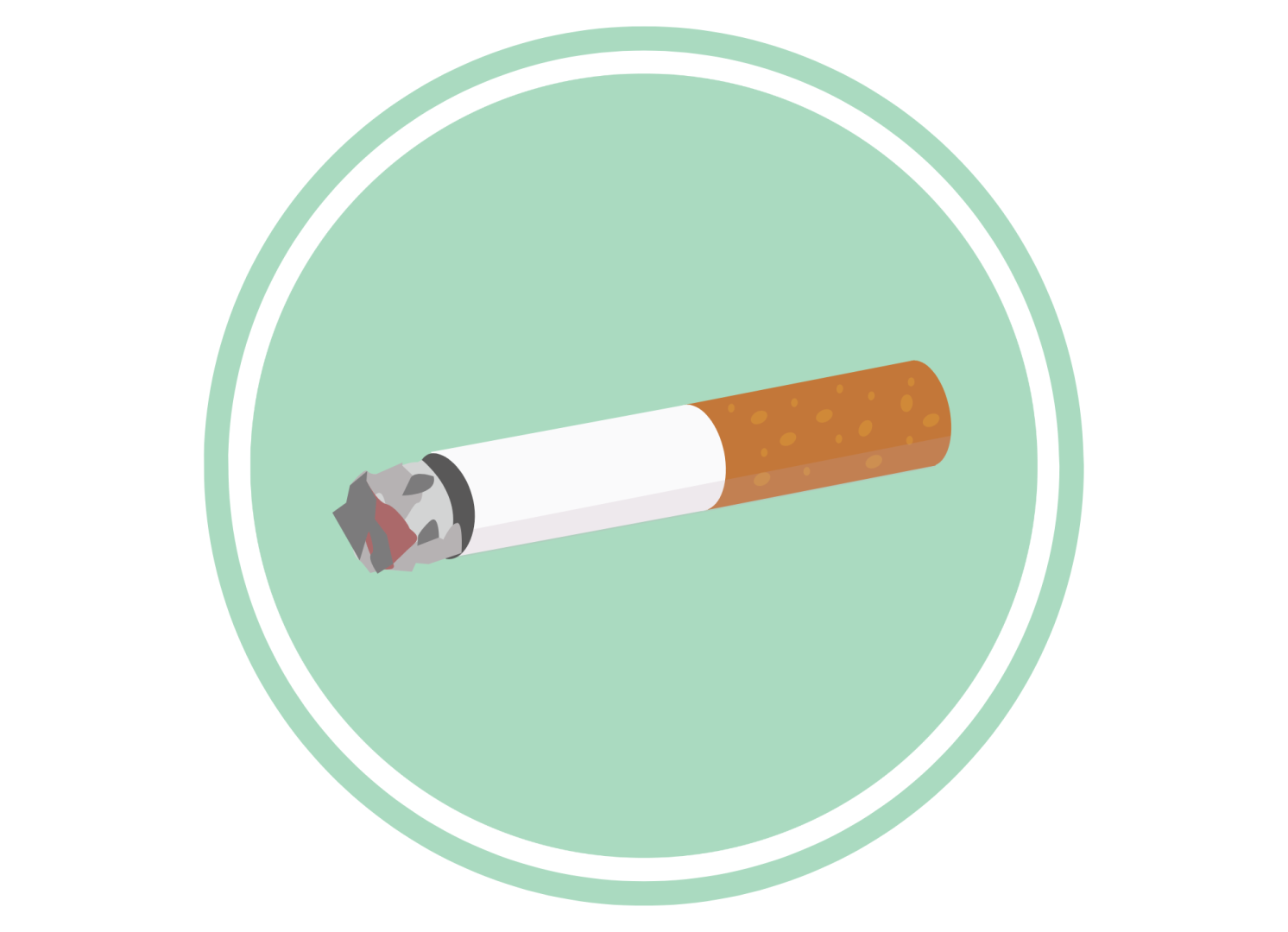Pictogramme d'une cigarette dans un rond