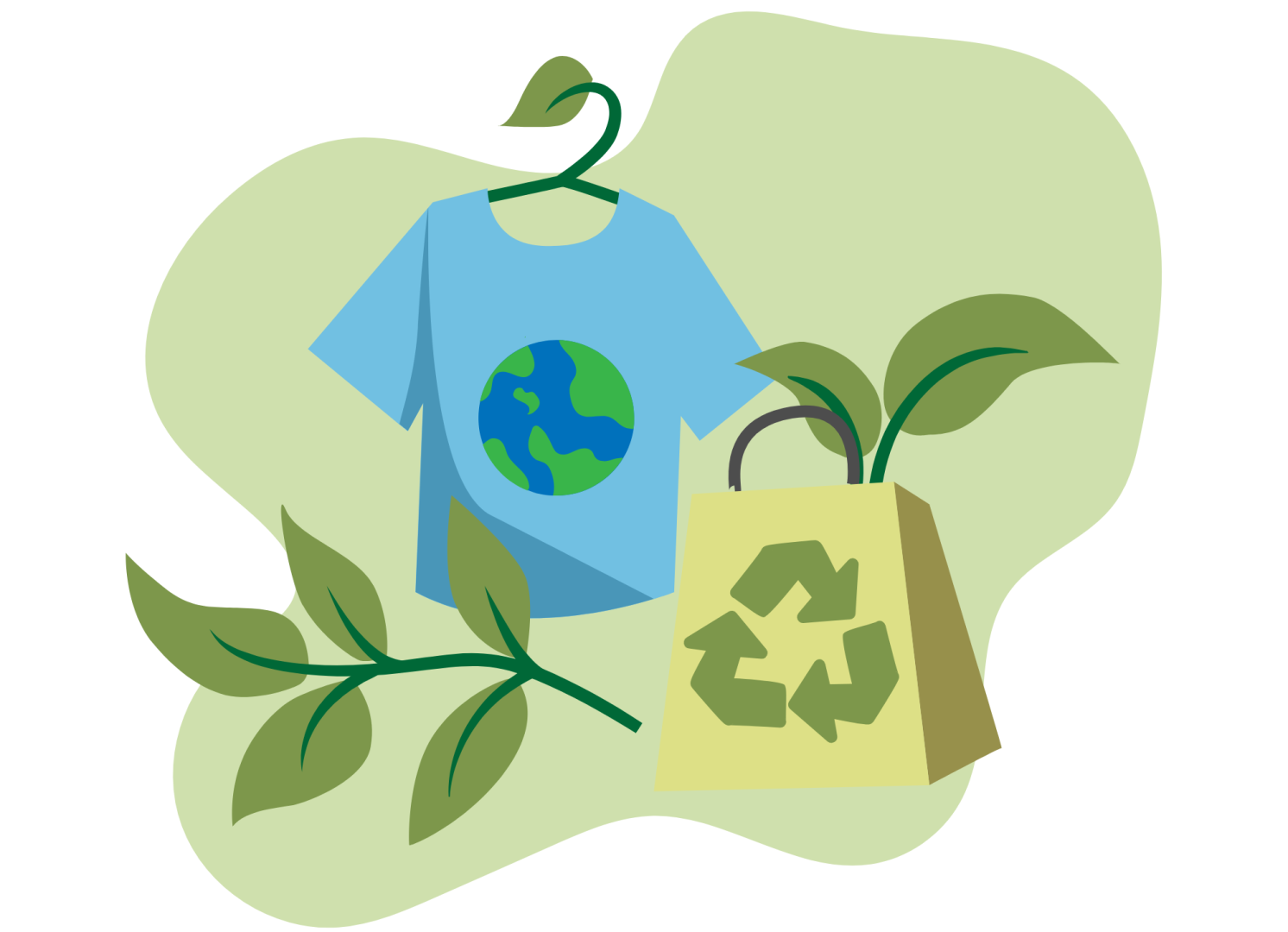 Pictogramme illustrant le processus Réduire, Réutiliser, Recycler