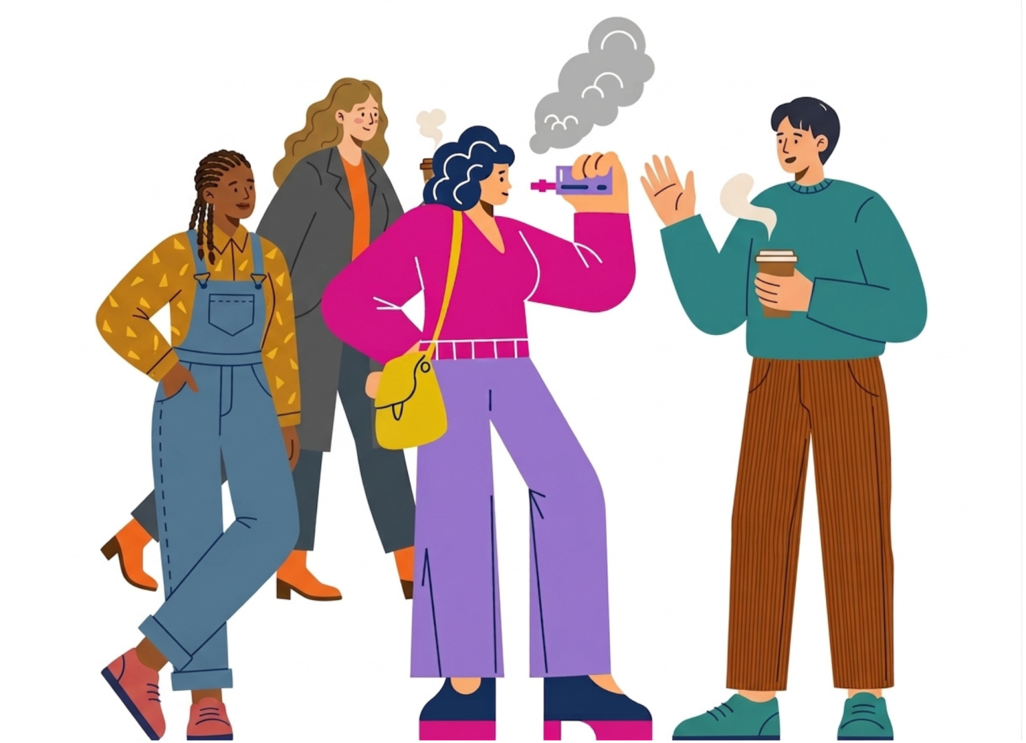 Image d'une femme qui vapote